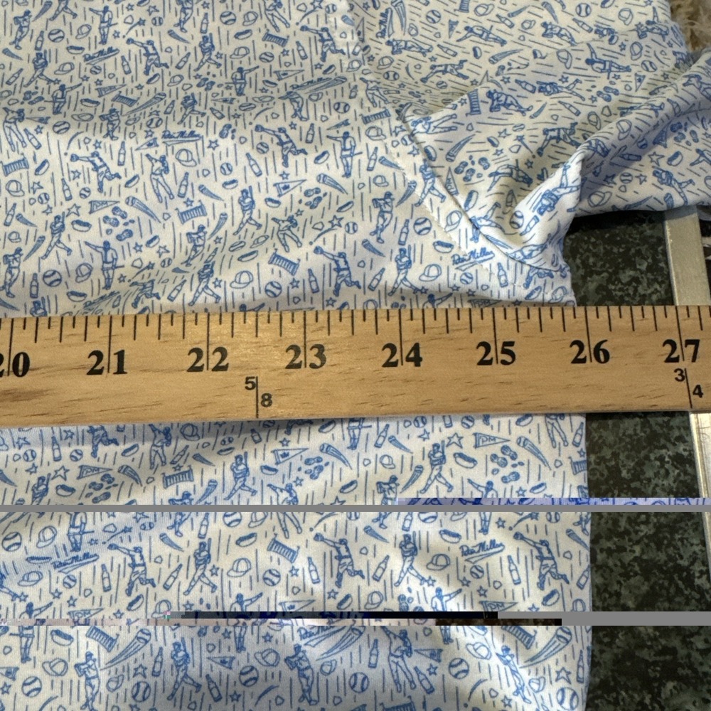 PETER MILLAR Summer Comfort Golf Polo Murray Cubs Year Blue Baseball Size XL - Picture 13 of 16
